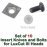 Set of 10 Carbide Insert Knives and 10 Replacement Screws for LuxCut III Heads